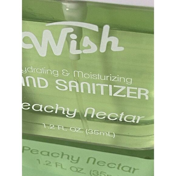 Wish Scented Hand Sanitizer Spray 1.2 Fl Green Peachy Nectar Hydrating NEW - Picture 5 of 13